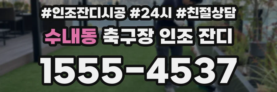수내동 축구장 인조 잔디