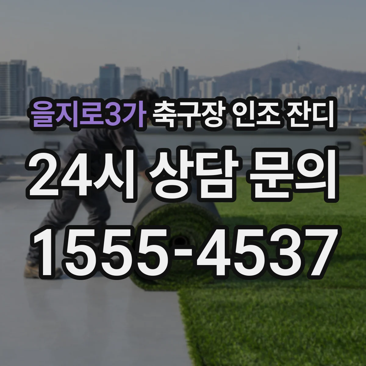 을지로3가 축구장 인조 잔디