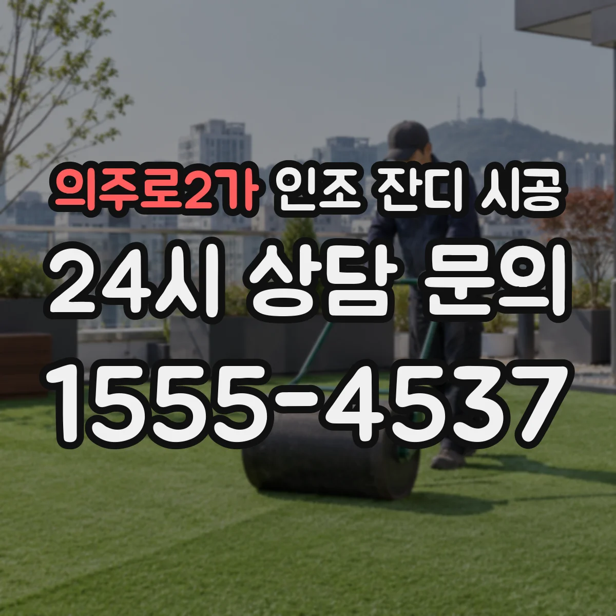 의주로2가 인조 잔디 시공