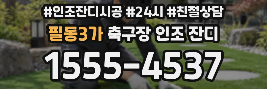 필동3가 축구장 인조 잔디