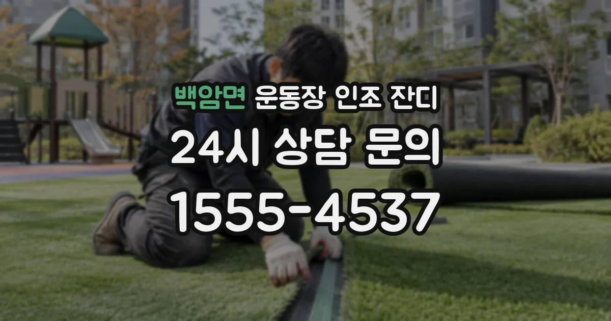 백암면 운동장 인조 잔디