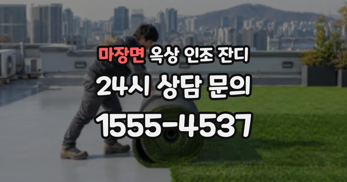 마장면 옥상 인조 잔디