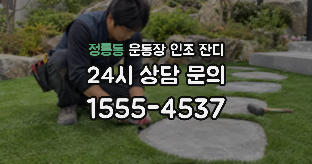 정릉동 운동장 인조 잔디