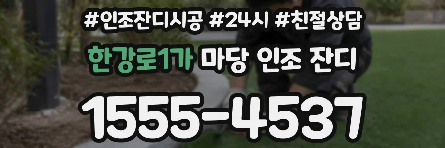 한강로1가 마당 인조 잔디