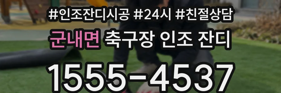 군내면 축구장 인조 잔디