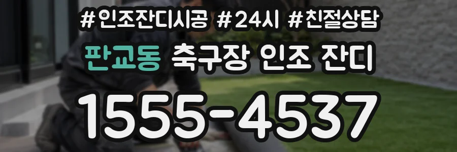 판교동 축구장 인조 잔디
