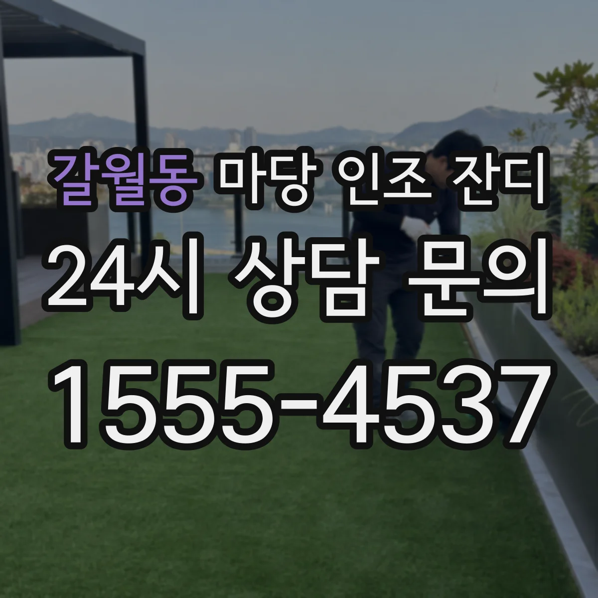 갈월동 마당 인조 잔디