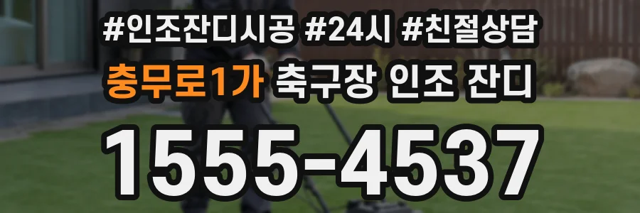 충무로1가 축구장 인조 잔디