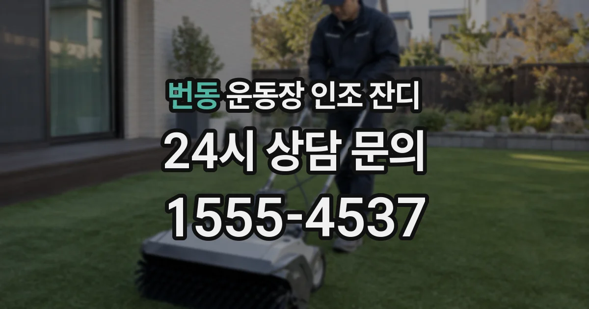 번동 운동장 인조 잔디