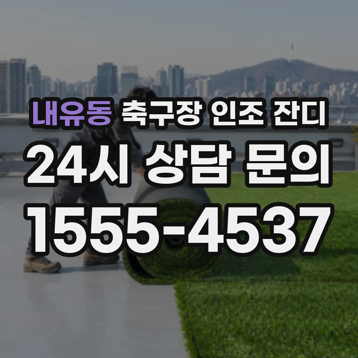 내유동 축구장 인조 잔디