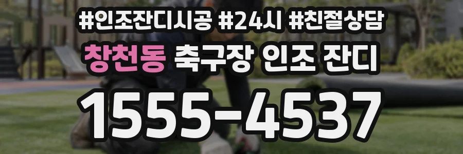 창천동 축구장 인조 잔디