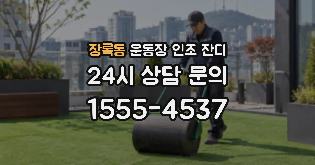 장록동 운동장 인조 잔디