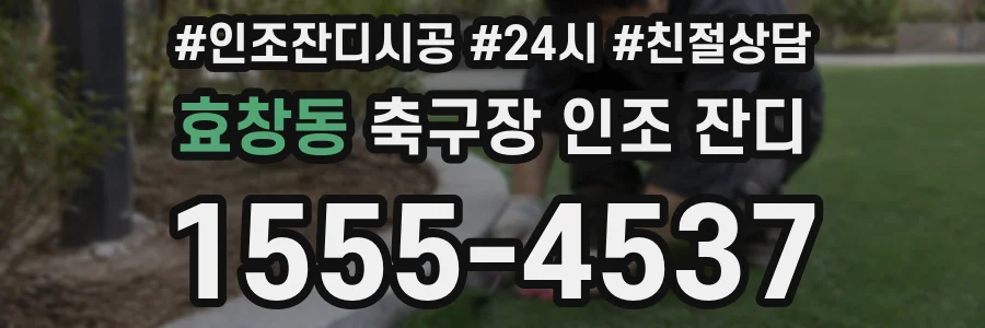 효창동 축구장 인조 잔디