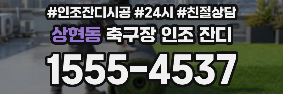 상현동 축구장 인조 잔디