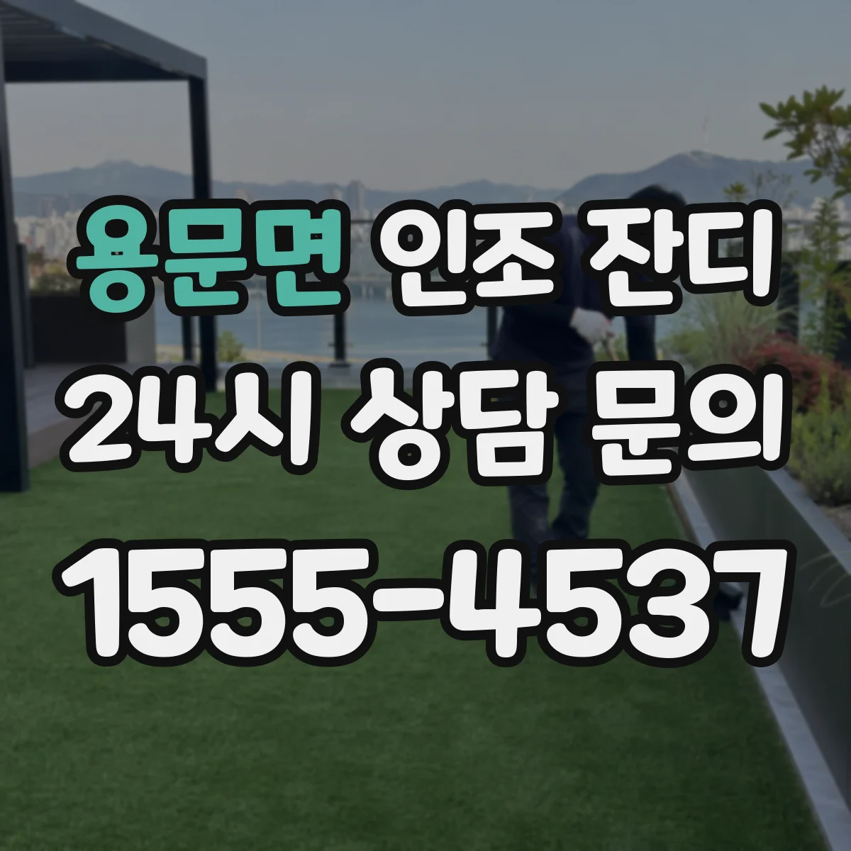 용문면 인조 잔디