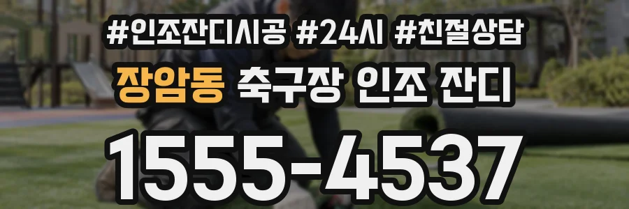 장암동 축구장 인조 잔디
