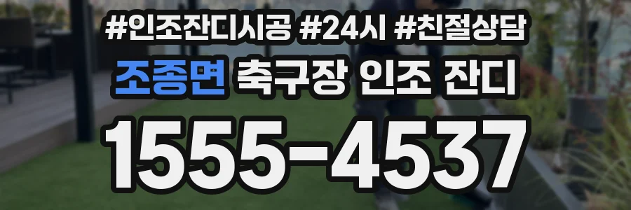 조종면 축구장 인조 잔디