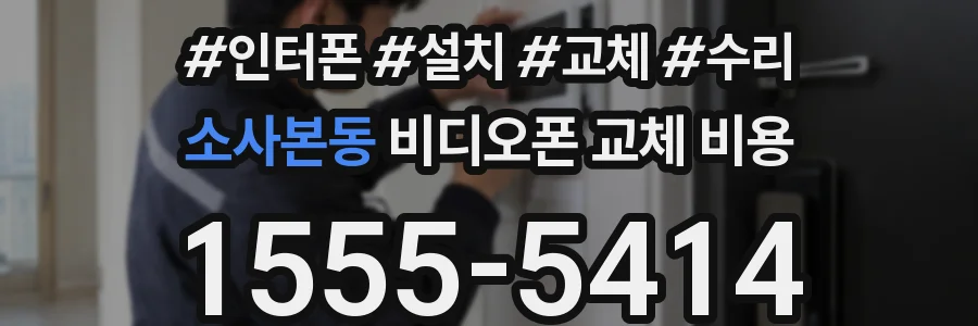 소사본동 비디오폰 교체 비용