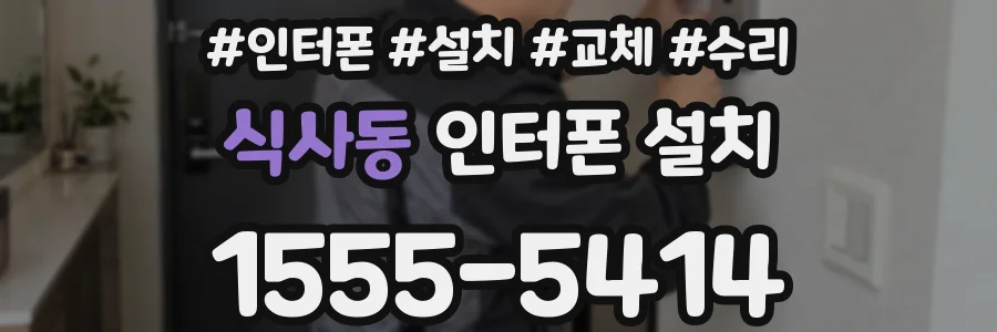 식사동 인터폰 설치