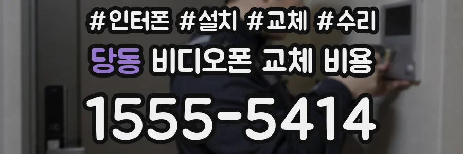 당동 비디오폰 교체 비용