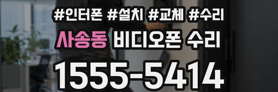 사송동 비디오폰 수리