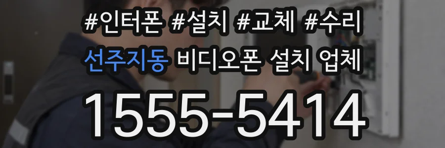 선주지동 비디오폰 설치 업체