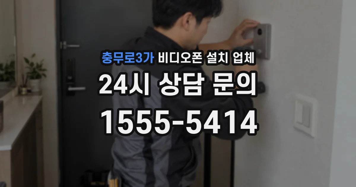 충무로3가 비디오폰 설치 업체