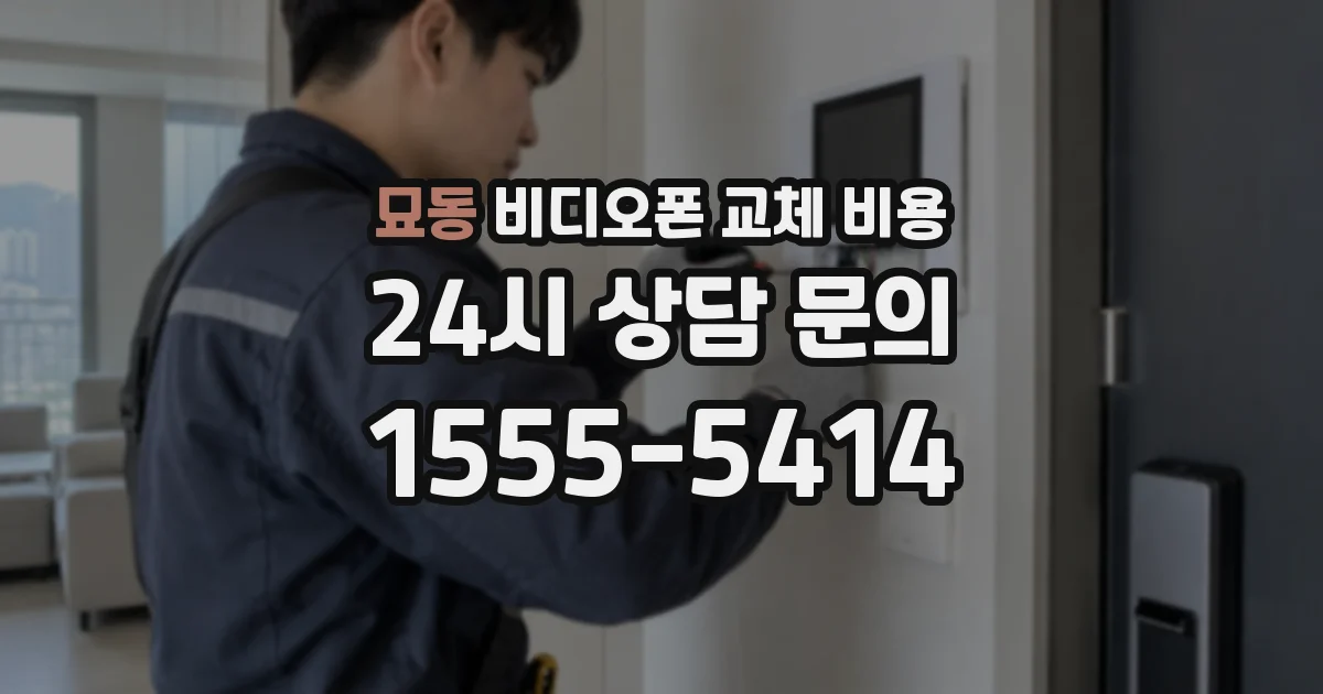 묘동 비디오폰 교체 비용