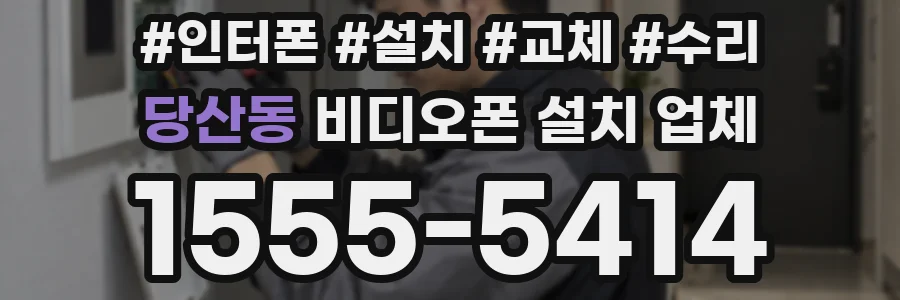 당산동 비디오폰 설치 업체