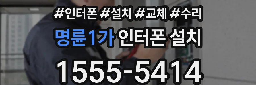 명륜1가 인터폰 설치
