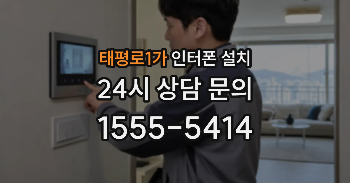 태평로1가 인터폰 설치