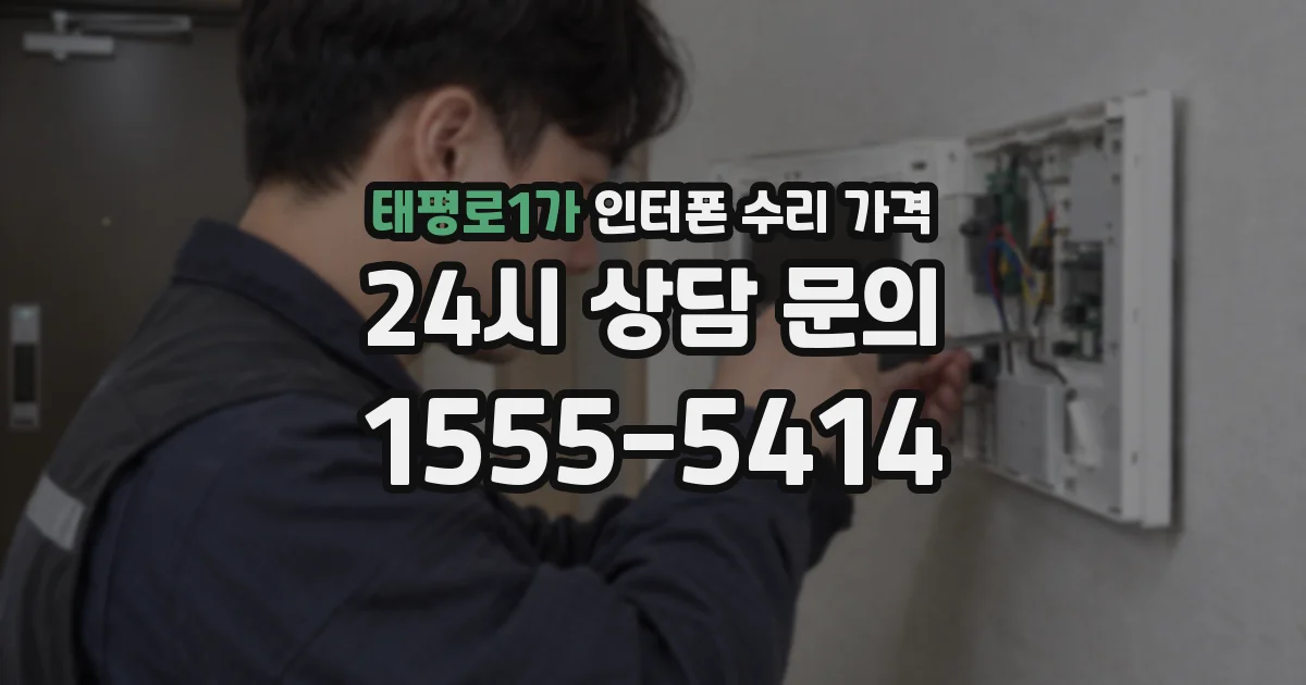 태평로1가 인터폰 수리 가격