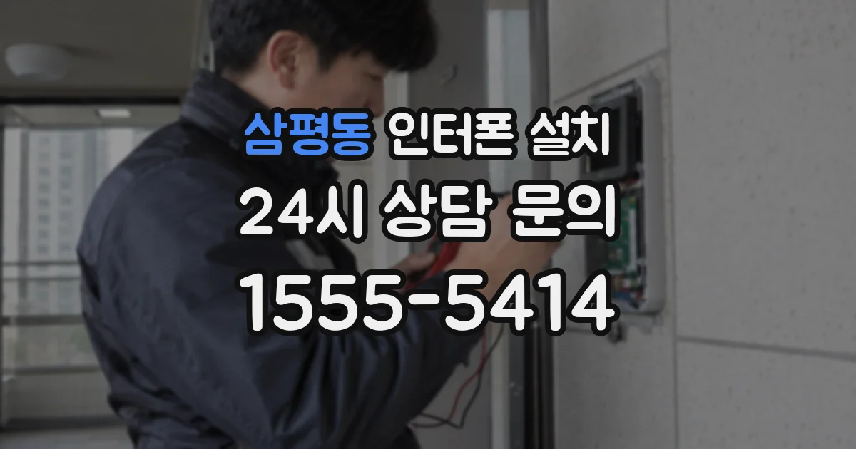 삼평동 인터폰 설치