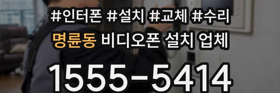 명륜동 비디오폰 설치 업체