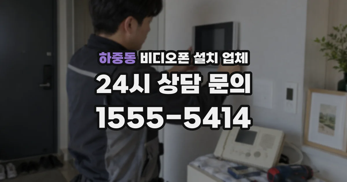 하중동 비디오폰 설치 업체