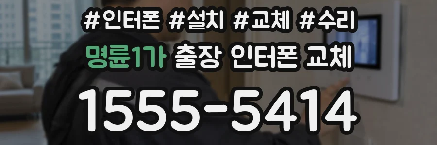 명륜1가 출장 인터폰 교체