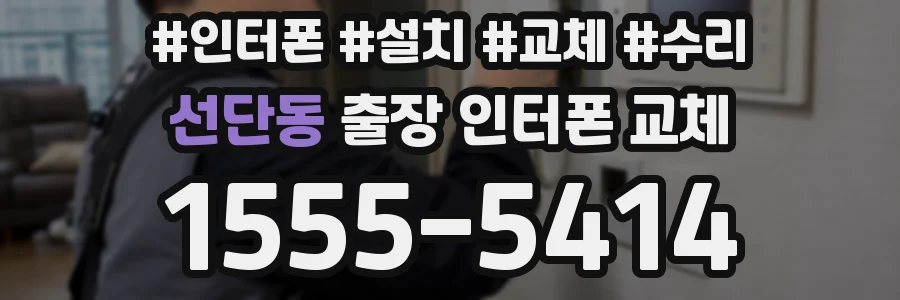선단동 출장 인터폰 교체