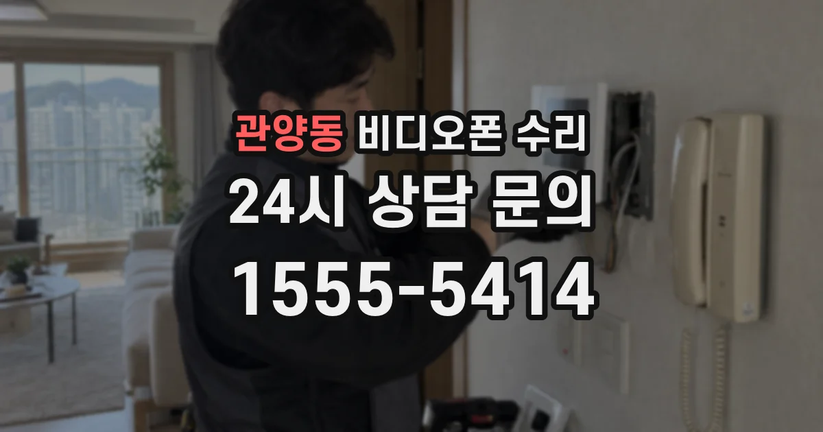 관양동 비디오폰 수리