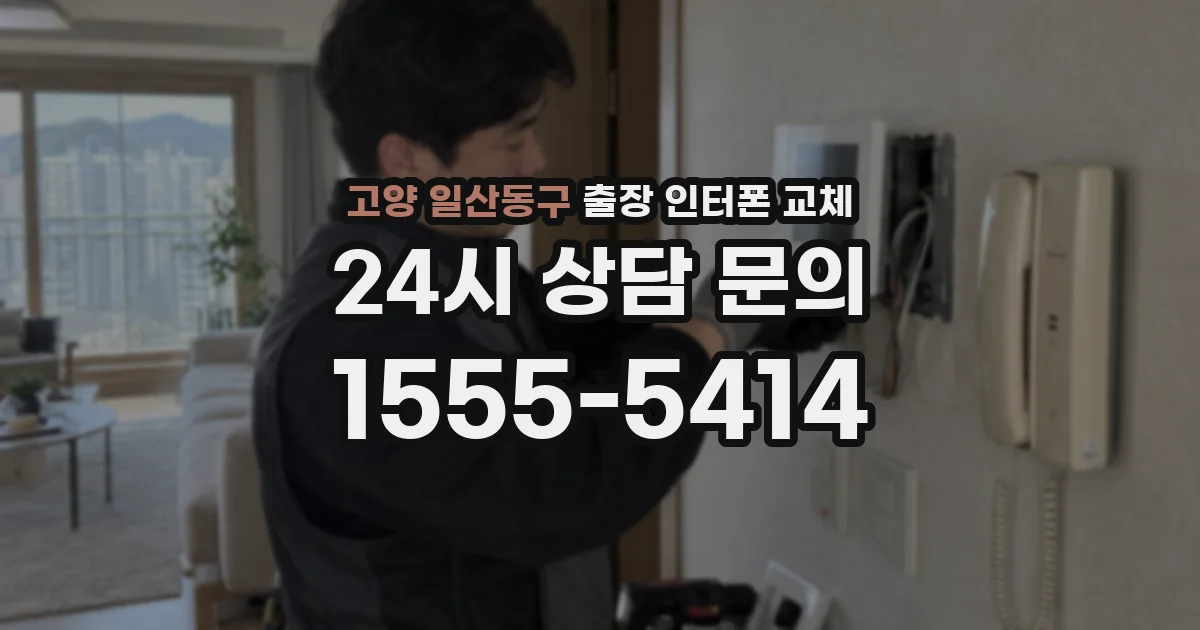 고양 일산동구 출장 인터폰 교체