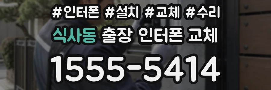 식사동 출장 인터폰 교체