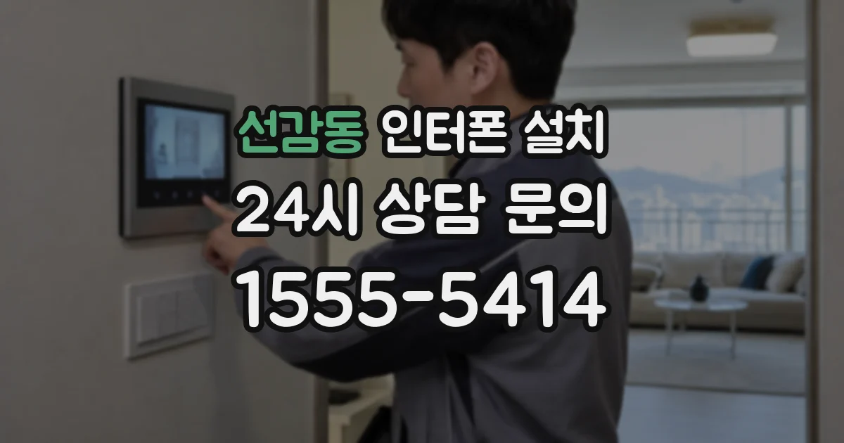 선감동 인터폰 설치