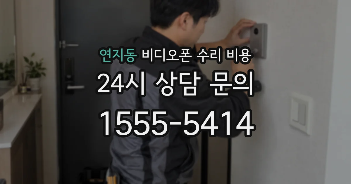 연지동 비디오폰 수리 비용