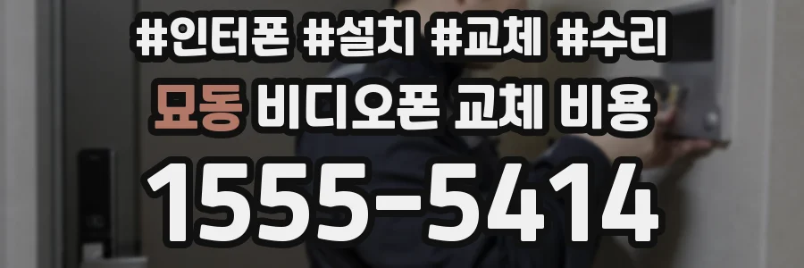 묘동 비디오폰 교체 비용