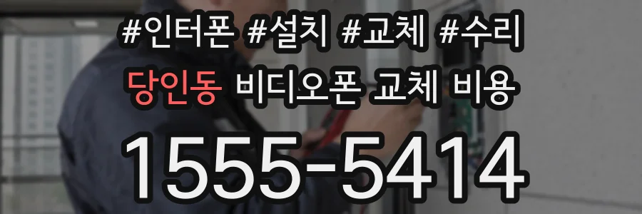 당인동 비디오폰 교체 비용
