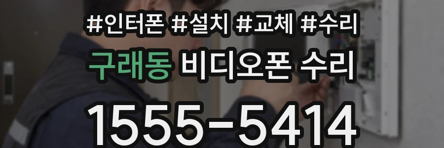 구래동 비디오폰 수리