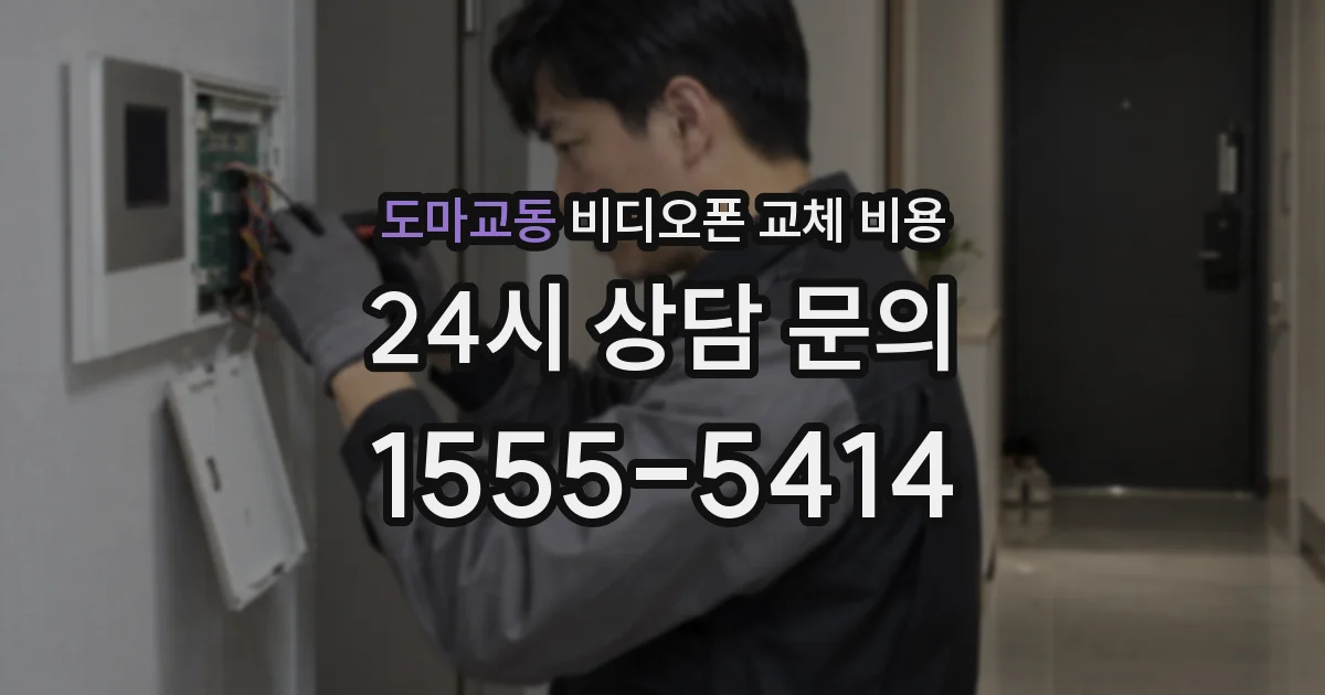 도마교동 비디오폰 교체 비용
