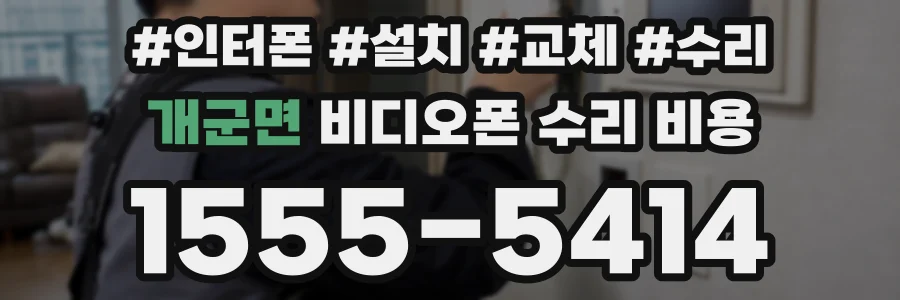 개군면 비디오폰 수리 비용