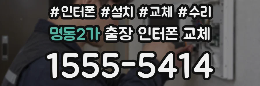 명동2가 출장 인터폰 교체
