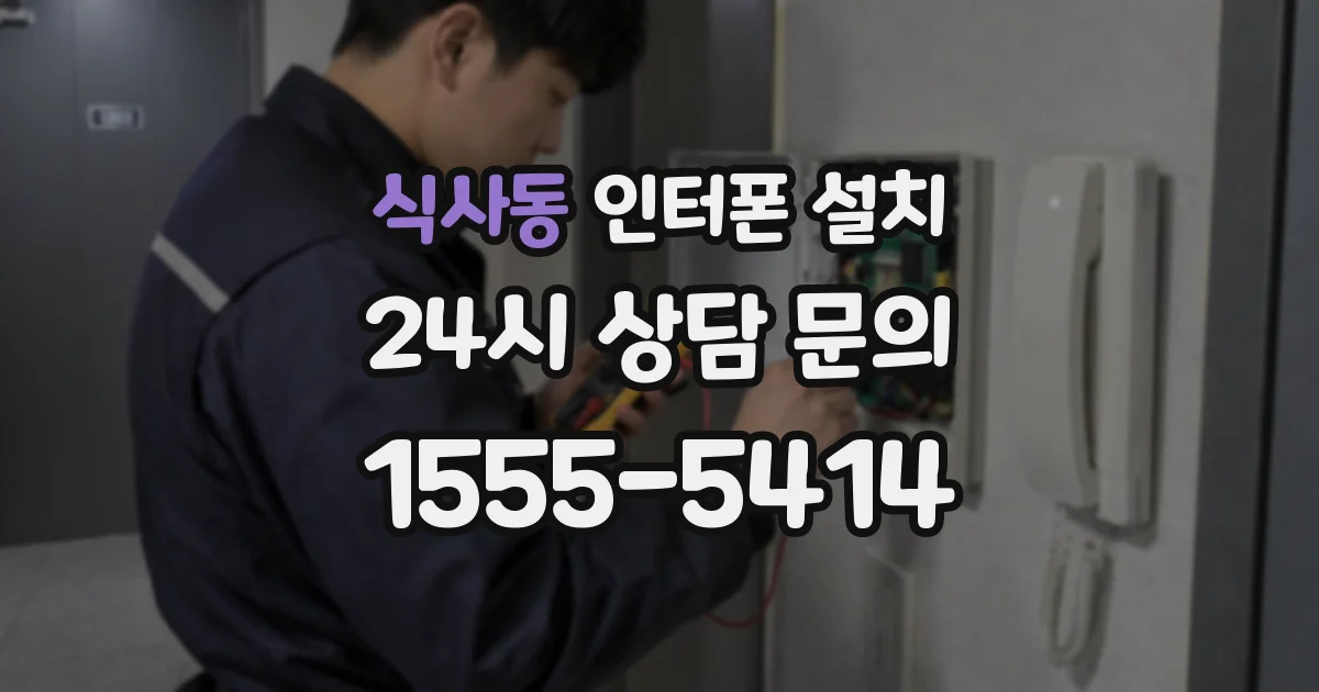 식사동 인터폰 설치