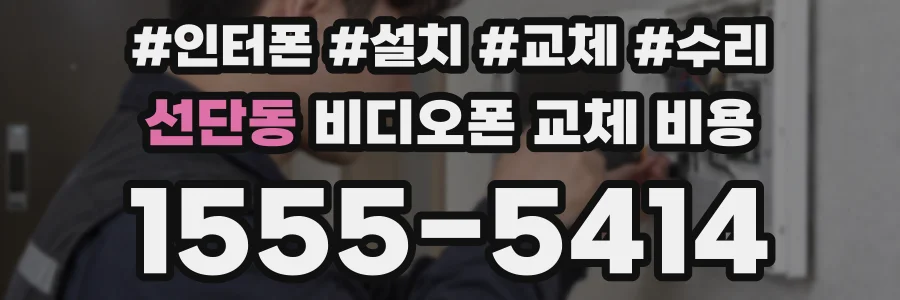 선단동 비디오폰 교체 비용